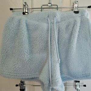 No Boundaries Cozy Light Blue Fleece Pajama Shorts Women's Sz XXS (00)